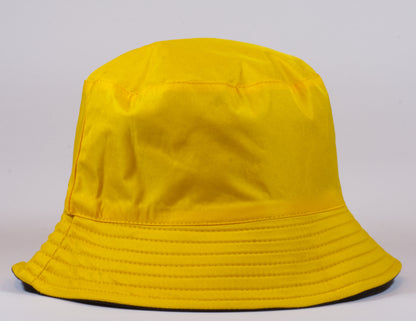Unisex Yellow and Black reversible bucket hat 