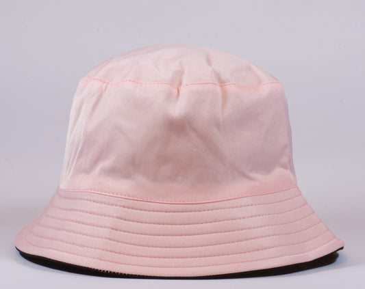 Unisex Pink and Black reversible bucket hat 